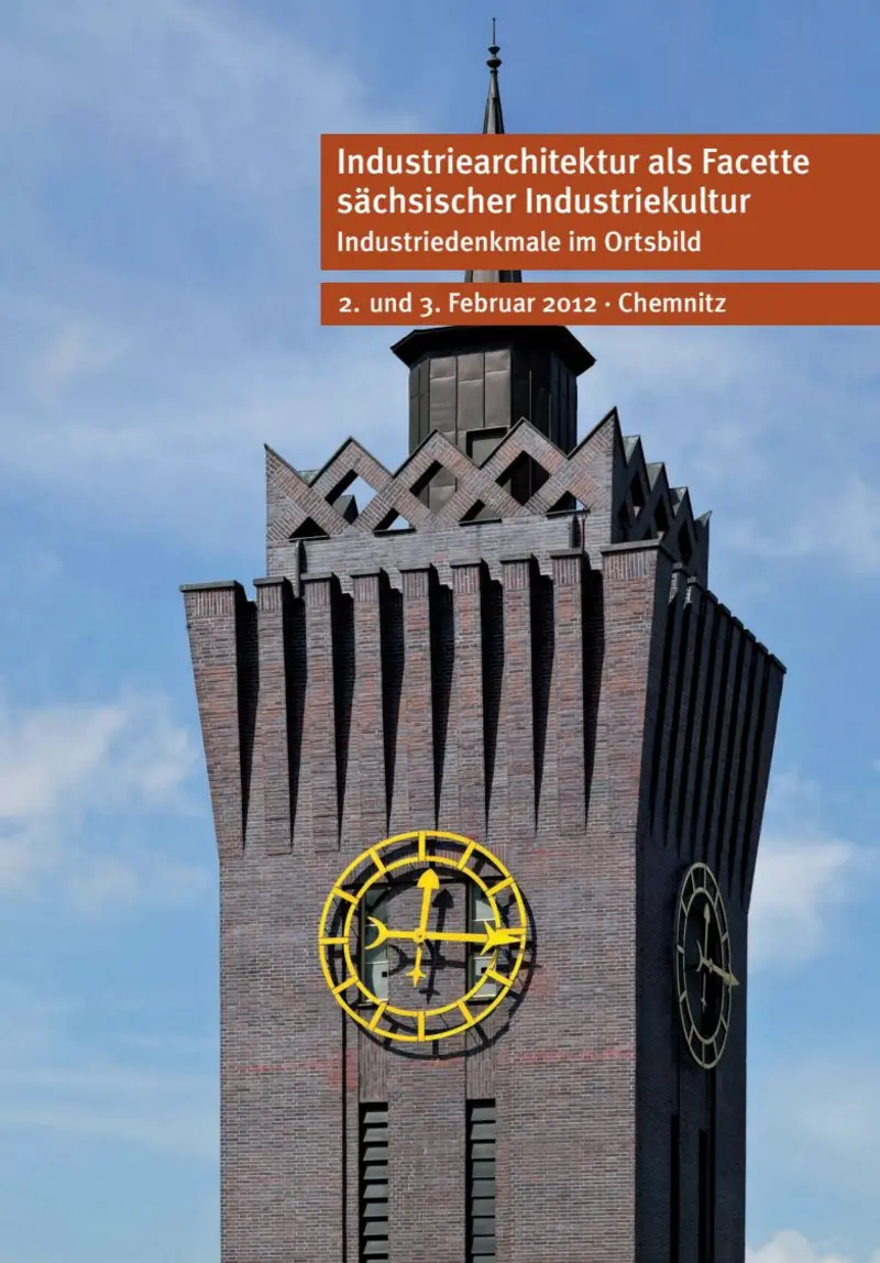 Covermotiv ist der im italienischen Stil errichtete Backstein-Turm des Chemnitzer Wirkbaus. Darüber Angaben zum Tagungstitel.