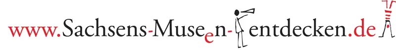 Verspielter Schriftzug der URL des Online-Portals Sachsens-Museen-entdecken.de 