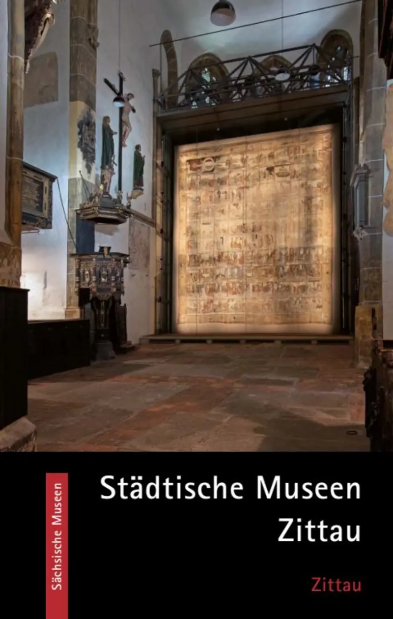 Buch-Cover mit einem Foto eines in einem Kirchenschiff präsentierten Fastentuches, darunter stehen Buch- und Reihentitel